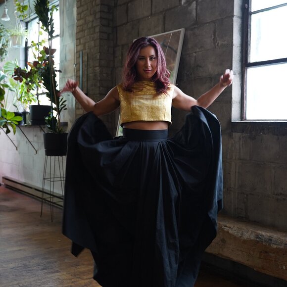 Brunello Cucinelli Black Goddess Skirt Made in Italy - Picture 4 of 5